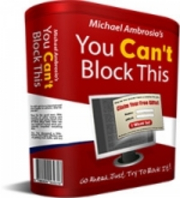 Product picture You Cant Block This - Popup Software 