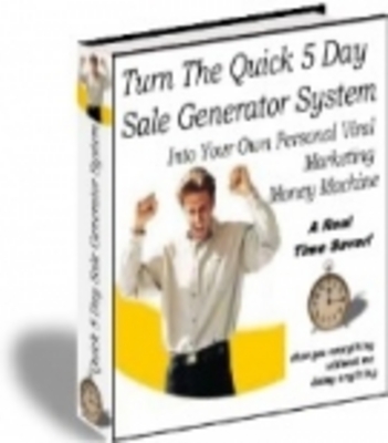 Product picture Turn The Quick 5 Day Sale Generator System 