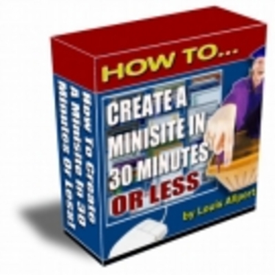 Product picture How To Create A Minisite In 30 Minutes Or Less 